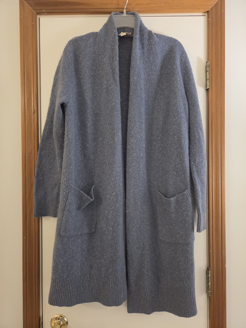 Michael Kors Cozy Open-Front Women's Cardigan Sweater in Slate Blue
